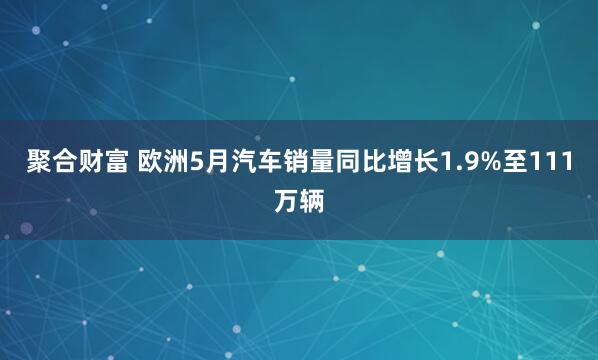 聚合财富 欧洲5月汽车销量同比增长1.9%至111万辆